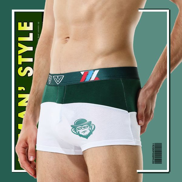 

underwear men's cotton loose personality trend breathable sports boxer shorts, Black;white