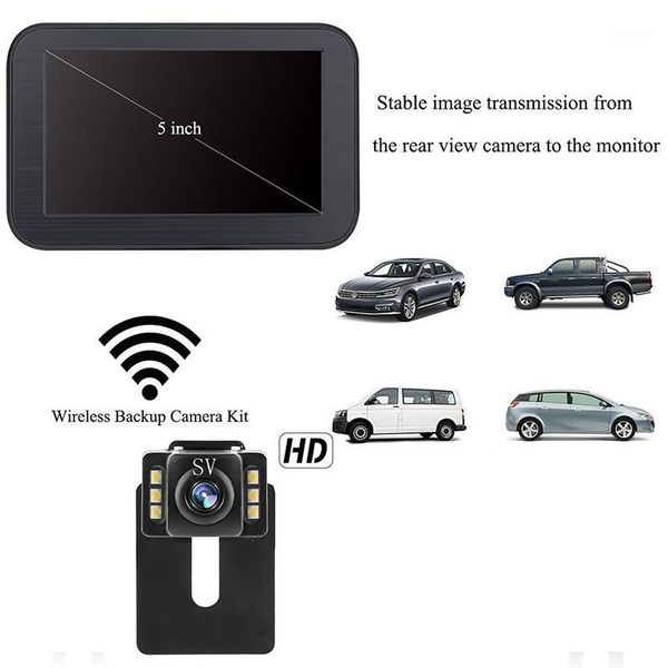 

webcams car driver camera wireless reversing rear view display 5 inch magnetic bracket hd waterproof1
