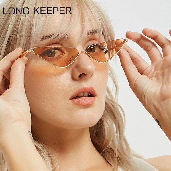 

women small cat eye sunglasses retro cool triangle eyewear female ocean color sun glasses lentes de sol mujer, White;black