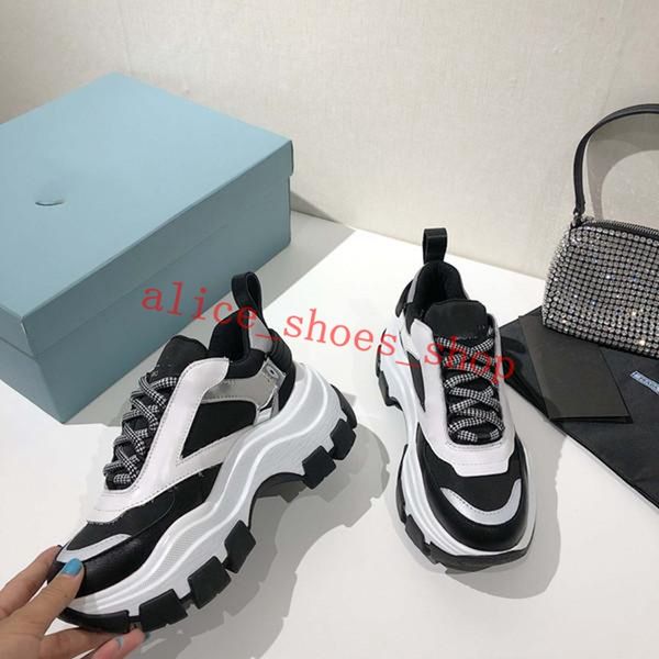 

couple casual shoes thick bottom dad shoes platform sneakers for men women vintage kanye old grandpa trainer size 35-45, Black;red
