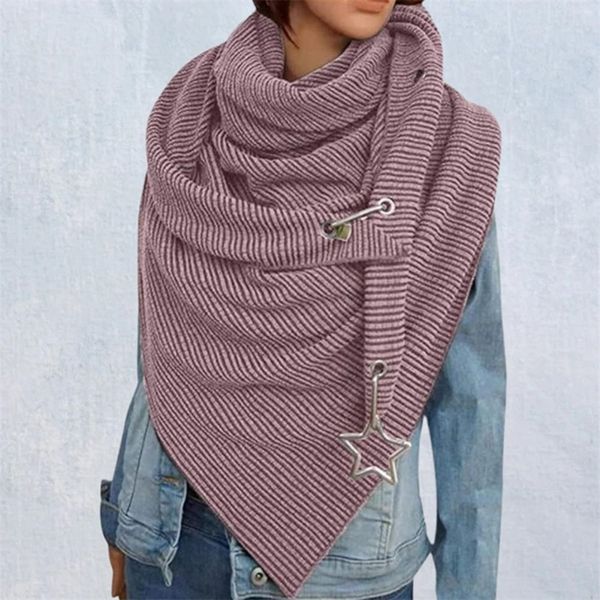 

women scarf all match stripe stars warm pendant winter shawls for work, Blue;gray
