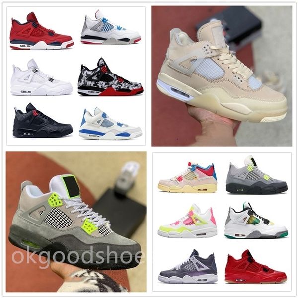 

4 4s xwhite union jumpman guava ice noir basketball shoes men women sneakers white xsail se neon black cat 2020 metallic purple trainers