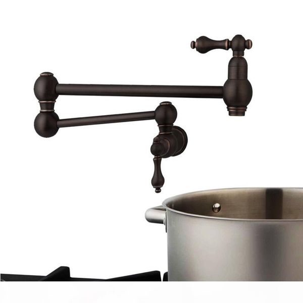 

solid brass pot filler tap double-jointed swinging wall mount kitchen pot filler faucet multiple colors tap