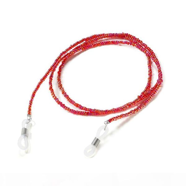 

colorful plated 7colors small beaded chain glasses holder silicone antislip eyeglasses cord sunglasses necklace band accessories, Silver
