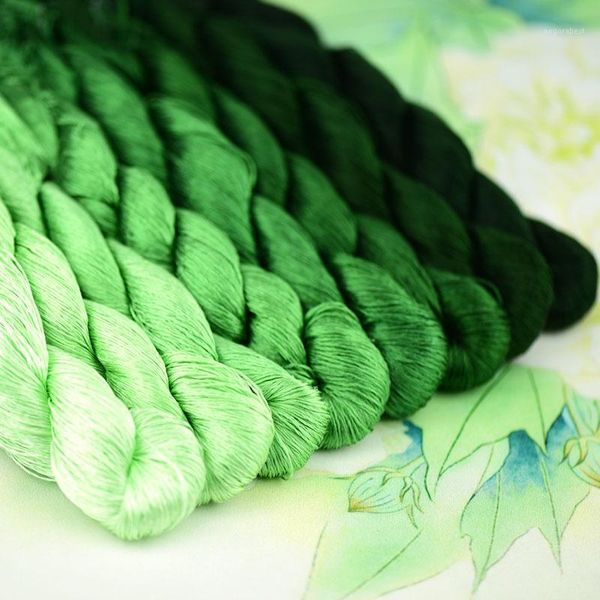 

1pcs/400m silk embroidery thread / 100% silk thread /hand embroidery embroider cross stitch/emerald green series/8 pure colors1, Black;white