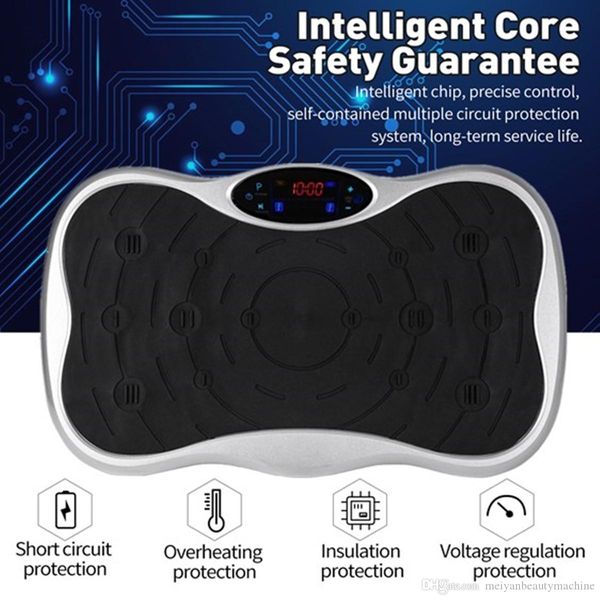

220kg exercise fitness slimming vibration machine trainer plate platform body shaper remote control with resistance bands machine