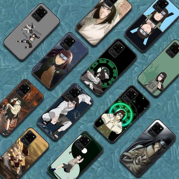 

naruto hyuga neji, mobile phone case cover samsung galaxy s 6 7 e 20 edge note 8 9 10 plus black trend