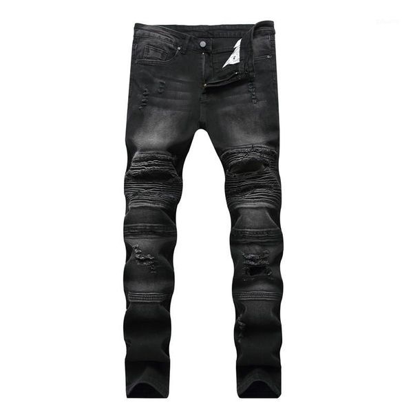 

new black ripped jeans men hole locomotive denim pants hip hop casual cotton slim skinny jeans plus size,1021, Blue