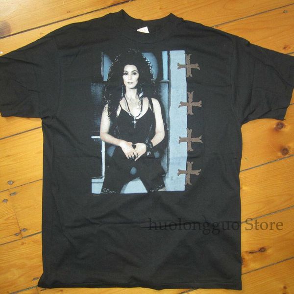 

vintage 1989 90 cher black heart of stone concert tour new old stock t shirt xl men t shirt women tee sport hooded sweatshirt hoodie