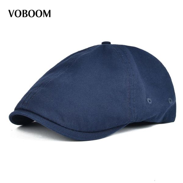 

summer cotton flat cap ivy caps men newsboy women classic design breathable solid color casual beret, Blue;gray