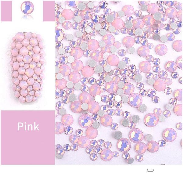 

1pack colorful crystal opal nail art rhinestone decorations mixed size glitter gems 3d diy nail art accesso jllray, Silver;gold