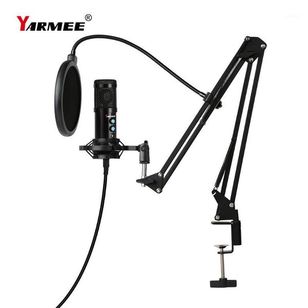 

yarmee usb condenser microphone pc microphone for singing web class gaming meeting recording video1