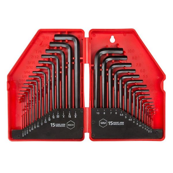 

hand tools 30 in 1 hex key wrench torx allen sets sae metric driver tool set
