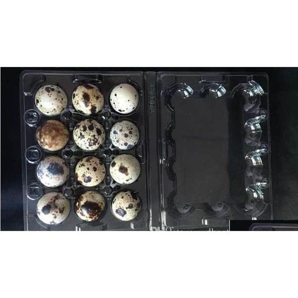 

1000pcs/lot 12 holes quail egg containers plastic boxes d28mm brspo