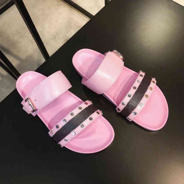

sandals passenger sandal est luxury bom bom dia flat mule lady gentlemen colorful canvas letter anatomic leather slide 8 style model h01 d7o, Black