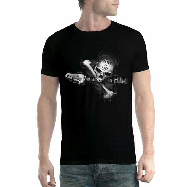 

skull guitar rock music mens t-shirt xs-5xl sport hooded sweatshirt hoodie