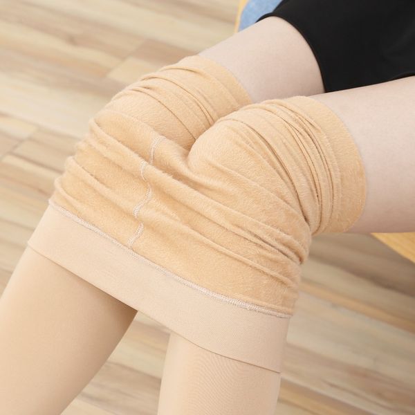 

women winter tights high waist nylon velvet leggings female seamless one-piece warm-keeping big stretchy bottoms pantyhose, Black;pink