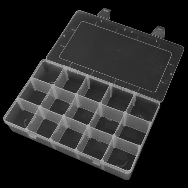 

очистить ювелирные изделия ремесла организаторы хранение box (15 сетки) с съемным dividers