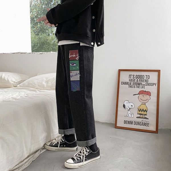 

men's jeans 2021 spring and winter new slim thick straight leg pants jeans loose casual fashion young men's clothing1, Blue