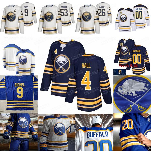 

4 taylor hall 2020 buffalo sabres jack eichel zach bogosian rasmus ristolainen rasmus dahlin bogosian olofsso jersey, Black;red