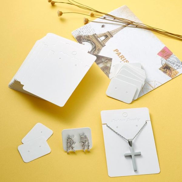 

earring display kraft paper price tags cardboard display cards white black 400pcs/set earring jllkua
