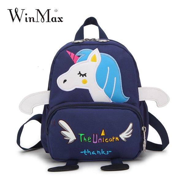 

3d cartoon backpack for girls kids school bag child backpack baby anti-lost bag cartoo unicorn kid satchel mochila infantil y0125
