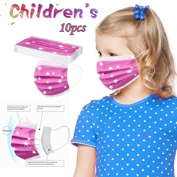 

10/20pcs disposable masks children headband bandana face mask for kids masque enfant jetable mascarillas navidad masques enfants wmtdwb, Black