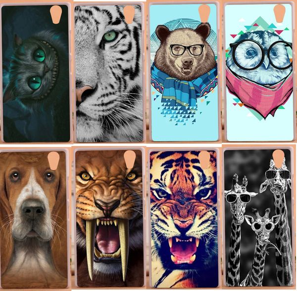 

2015 new painted tiger lion bear dog cat case cover skin shell for lenovo p70 phone cases covers