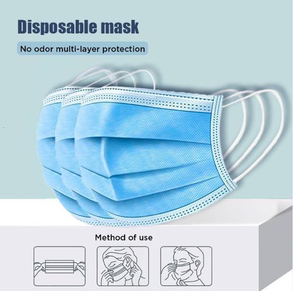 

dhl ship disposable face masks with elastic ear loop 3 ply breathable for blocking dust air anti-pollution mask