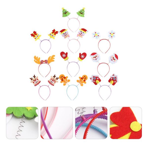 

10pcs diy headband christmas hair hoop creative children toy material kit