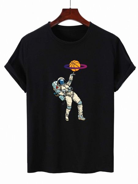 

men cartoon graphic round neck tee m7h1#, White;black