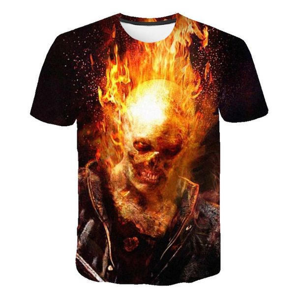 

o collar 3d skull street print knight comfortable 3d print shirts anime anime comics men clothing