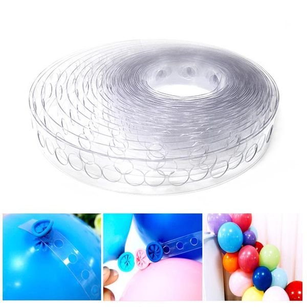 

5 meter party decorative balloon plastic chain transparent tape for wedding party decoration single hole party supplies a35 wmtero