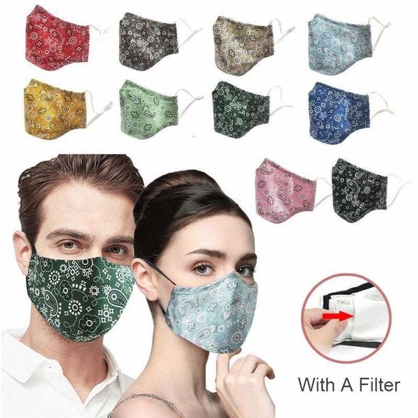 

protective fashion printing adjustable paisley 3d designer dust and haze with pm2.5 filter cross-border breathable face