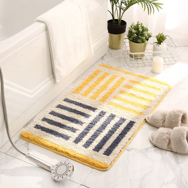 

bath carpet entrance mat home floor protection front door rug doormat shoes funny indoor geometric non slip bathroom rugs yellow