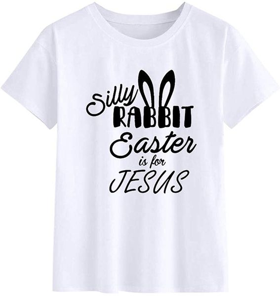 

silly rabbit easter is for jesus graphic casual short sleeve new arrivals harajuku summer 2020 hoodie designers t shirts sweatshirt