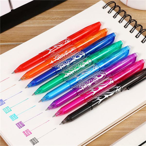 

1 pc 8 colors creative erasable pen magic rainbow gel pen writing student pen canetas office school stationary supplies 040199