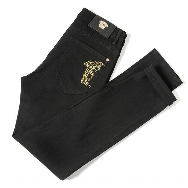 

летние тонкие чистые черные джинсы мужские маленькие ноги случайные штаны jeansjeans и jeansslim и универсальные случайные брюки xh7qr, Blue