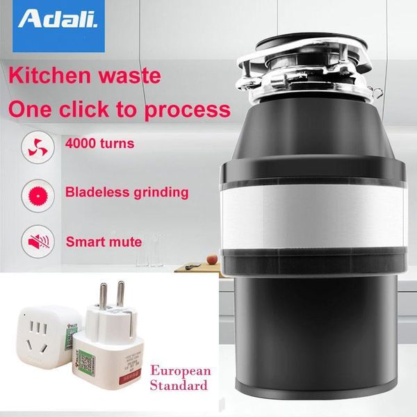 

adali 380w waste disposer air switch 1400ml large capacity garbage disposal stainless steel grinder kitchen appliances1