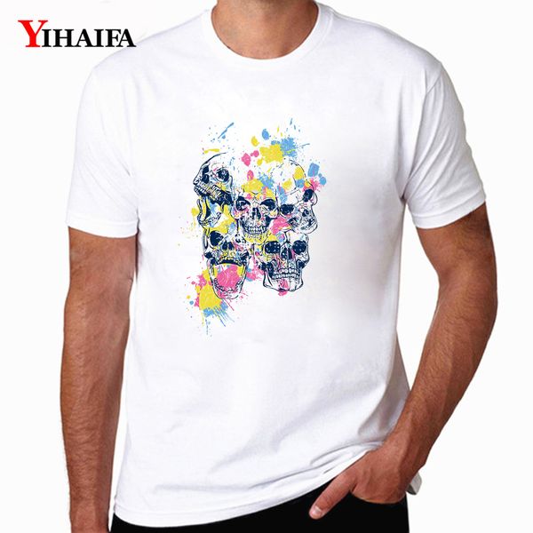 

casual fashion graffiti skull graphics tees short sleeve mens workou streetwear casual sport hooded sweatshirt hoodie men t shirt