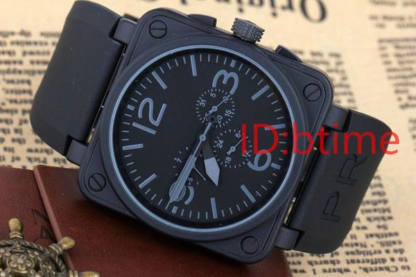 

edition dive 6 mechanicl automatic hand watch new stainless watches aviation steel limited silver black rubber men's blue bell sho ifub, Slivery;brown