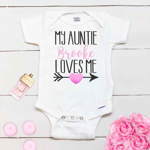 

custom toddler shirt romper,my auntie loves me,aunt onesies,aunt gift,baby girl outfit,baby girl onesies,baby shower gift