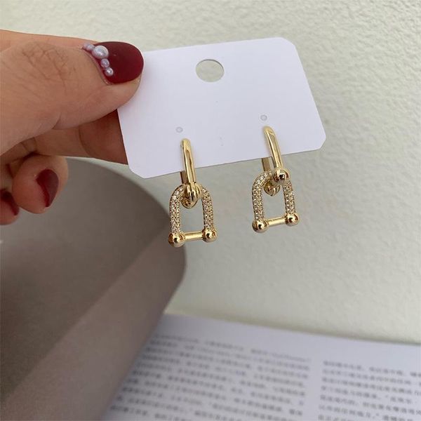 

europe and america simple metal geometric dangle earrings fashion female jewelry korean temperament women's accessories, Silver