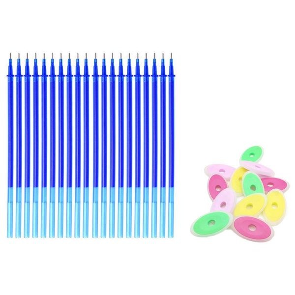 

erasable pen refill set 0.5mm blue black color ink gel pens refills rods washable handle for school office stationery supplies