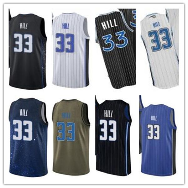 

custom 2021 style jerseys black white green army green 33 grant hill basketball jersey ing, Black;red