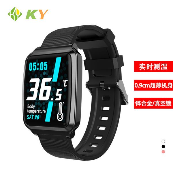 

2020 new y16 bracelet zinc alloy body ip67 waterproof real-time measurement over temperature alarm