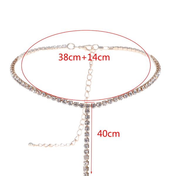 

fashion brand claw crystal body chain body jewelry women rhinestone choker necklace gold bikini beach belly chains jlldfz dh_garden, Silver