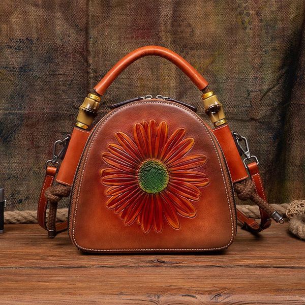 

one shoulder women's bag 2021 new leather vintage leather multifunctional handbag