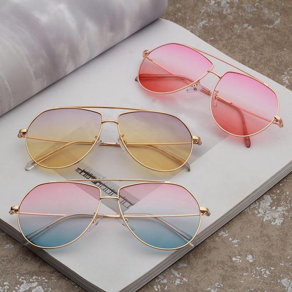 

sunglasses fashion metal women's men's ocean women, White;black