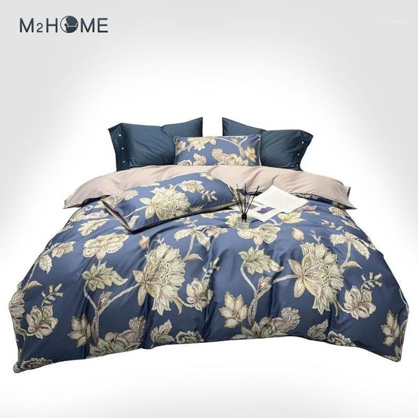

silky egyptian cotton yellow chinoiserie style birds flowers duvet cover bed sheet fitted sheet set king size  bedding set1